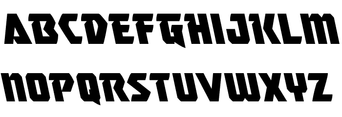 Master Breaker Leftalic Font LOWERCASE