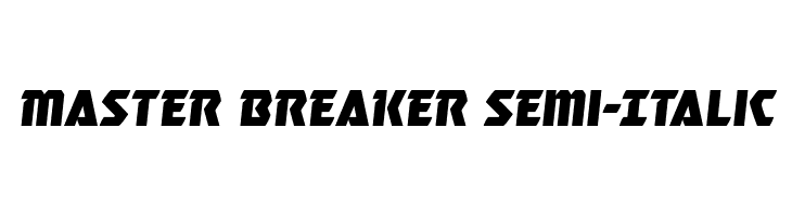 Master Breaker Semi-Italic Шрифта