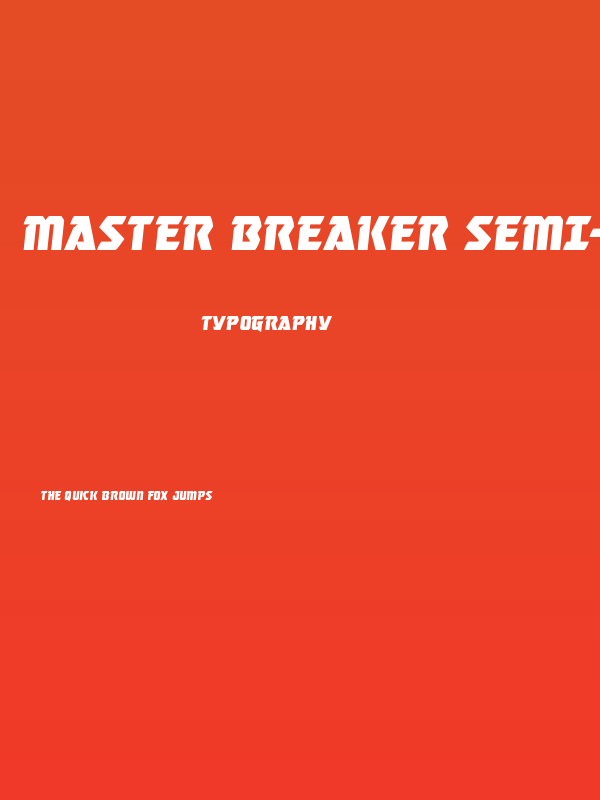 Master Breaker Semi-Italic Poster
