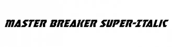 Master Breaker Super-Italic  免费字体下载