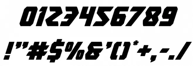Master Breaker Super-Italic Font OTHER CHARS