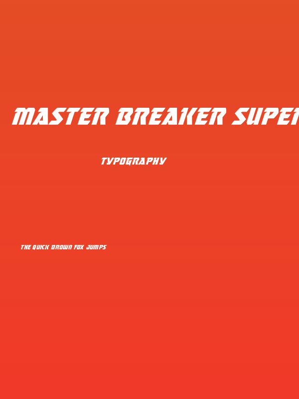 Master Breaker Super-Italic Poster