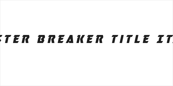 Master Breaker Title Italic Logo