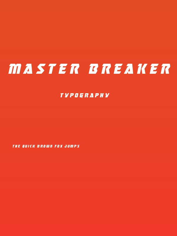 Master Breaker Title Italic Poster