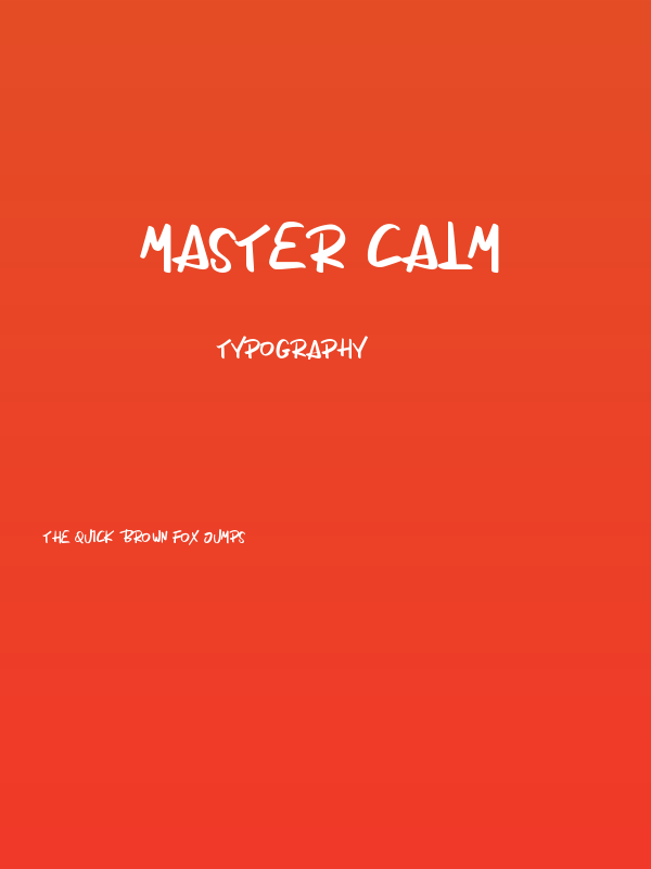 Master Calm Poster