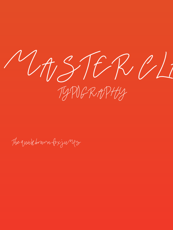 Master Class Poster