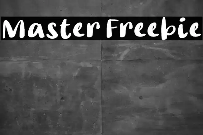 Master Freebie Font examples