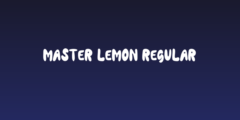 Master Lemon Regular Social Header