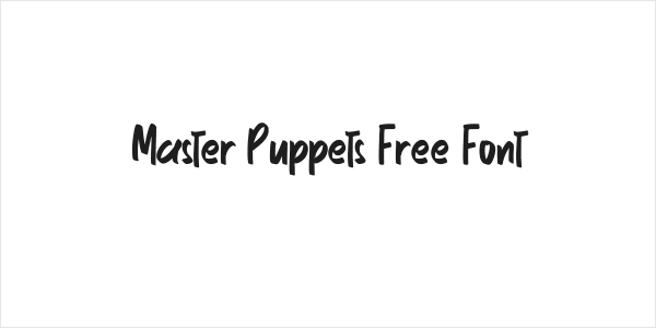 Master Puppets Free Font Logo