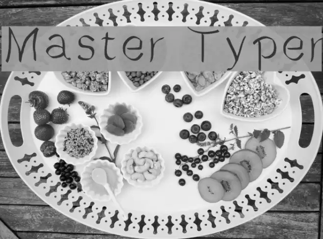 Master Typer Font examples