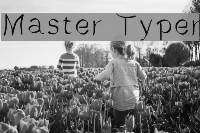 Master Typer Font examples