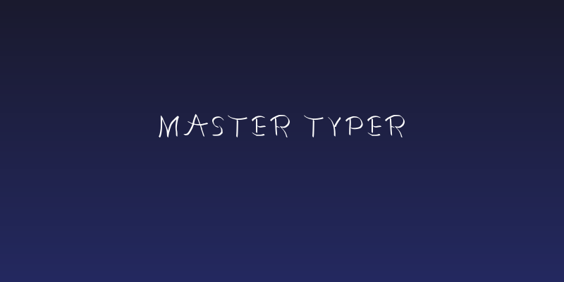 Master Typer Social Header