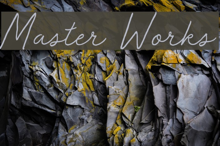 Master Works Font examples
