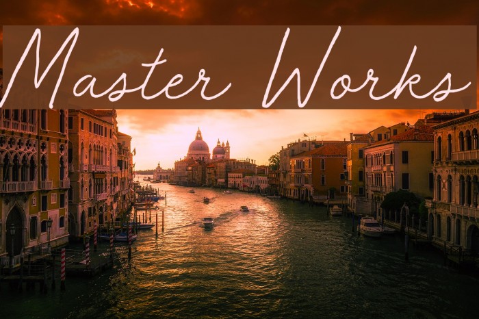 Master Works Font examples