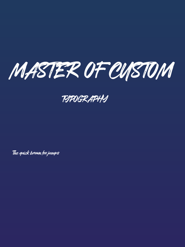 Master of Custom Poster