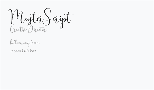 MasterScript Business Card