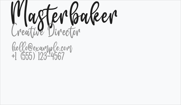 Masterbaker Business Card