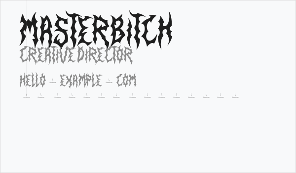 Masterbitch Business Card