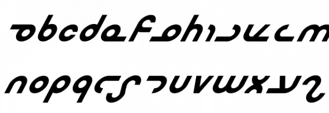 Masterdom Bold Italic Schriftart Groß