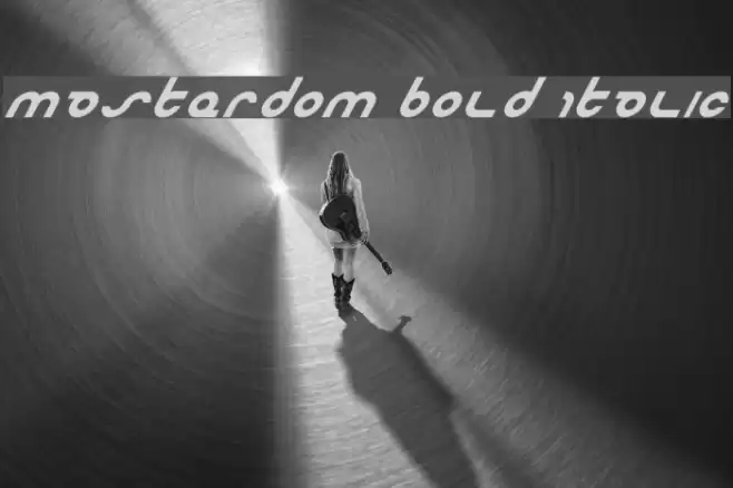 Masterdom Bold Italic Font examples