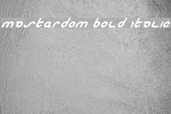 Masterdom Bold Italic Font examples