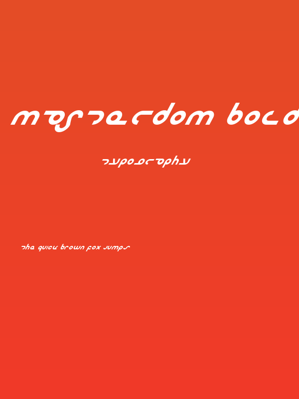 Masterdom Bold Italic Poster