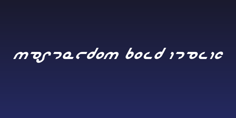 Masterdom Bold Italic Social Header