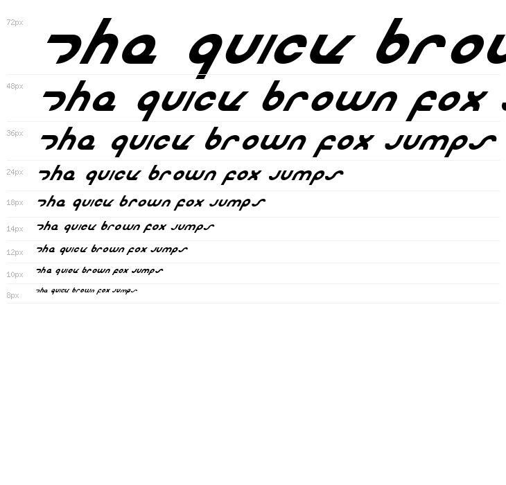 Masterdom Bold Italic Waterfall