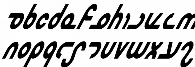 Masterdom Condensed Bold Italic Schriftart Groß