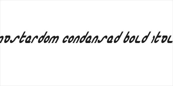 Masterdom Condensed Bold Italic Logo