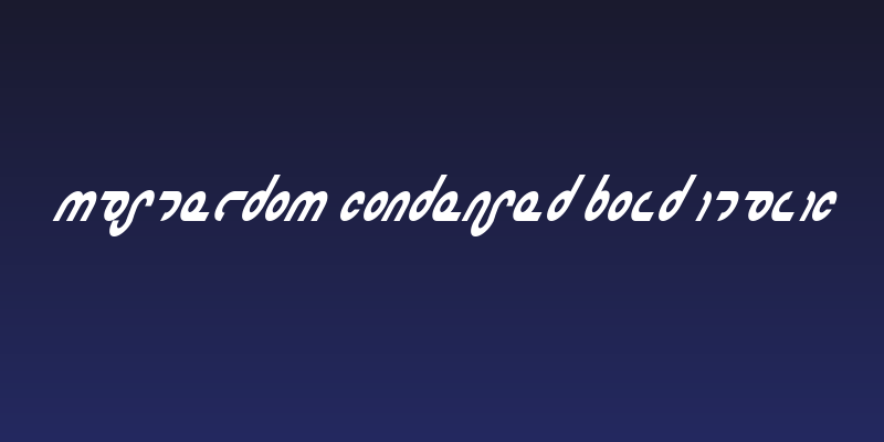 Masterdom Condensed Bold Italic Social Header