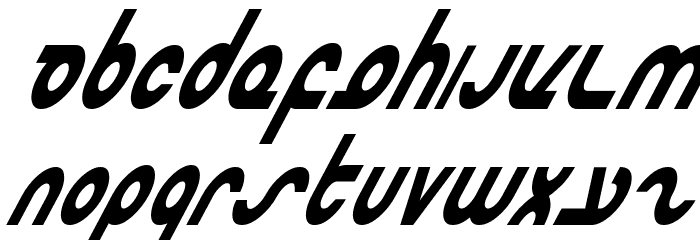 Masterdom Condensed Bold Italic Font LOWERCASE