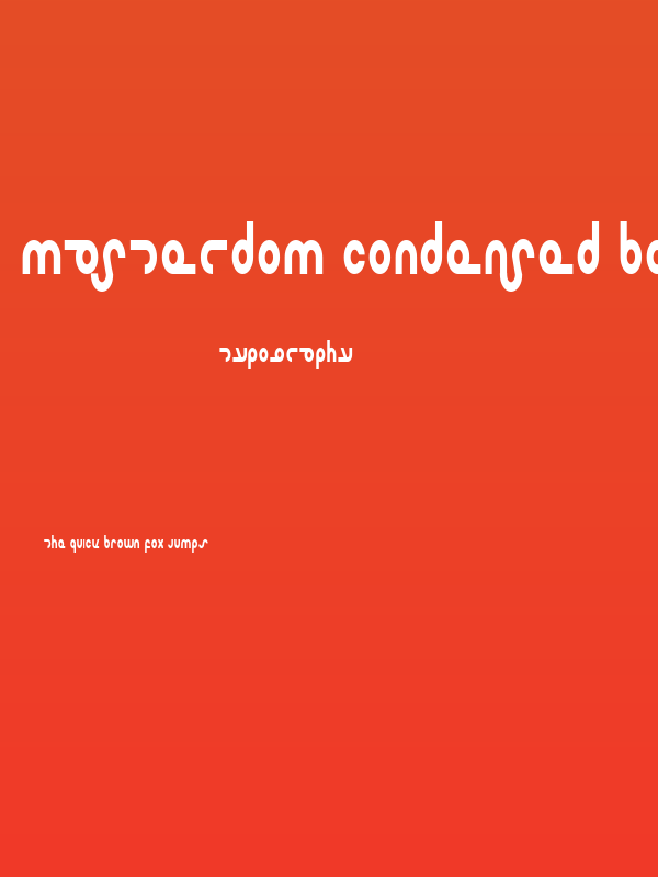 Masterdom Condensed Bold Poster