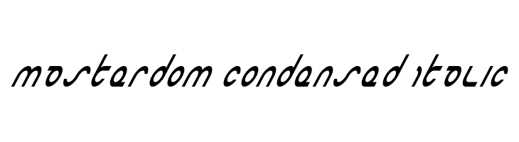 Masterdom Condensed Italic  नि: शुल्क फ़ॉन्ट्स डाउनलोड
