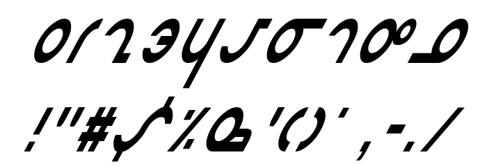 Masterdom Condensed Italic Font OTHER CHARS