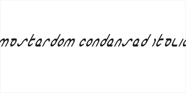 Masterdom Condensed Italic Logo
