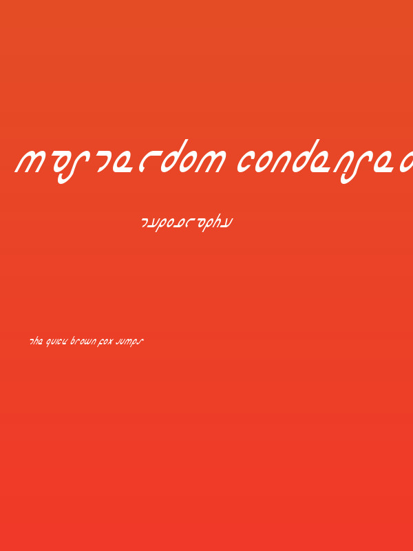 Masterdom Condensed Italic Poster