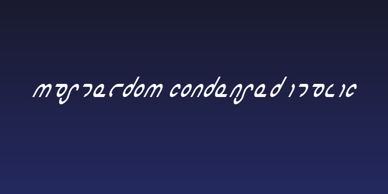 Masterdom Condensed Italic Social Header