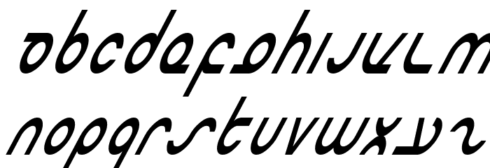 Masterdom Condensed Italic Font LOWERCASE