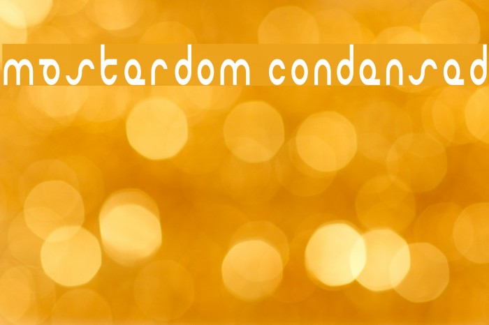Masterdom Condensed Font examples