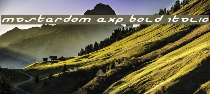 Masterdom Exp Bold Italic Font examples
