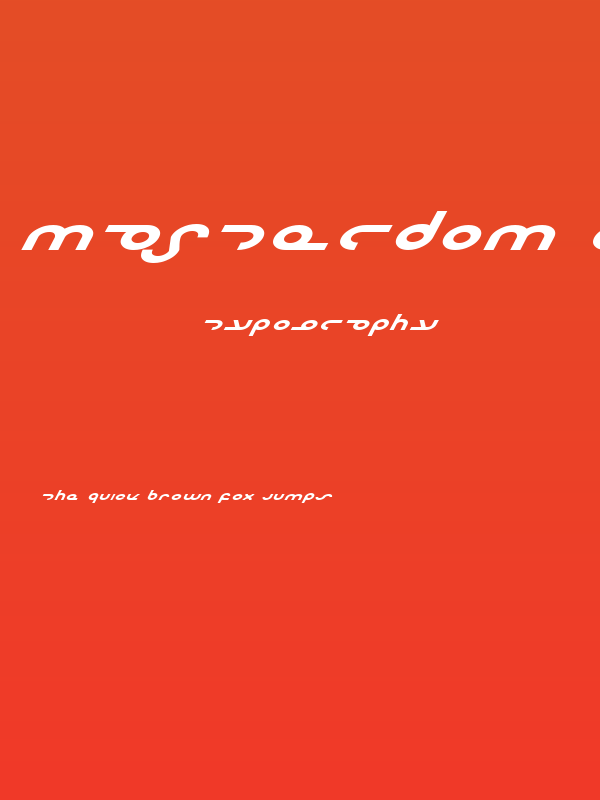 Masterdom Exp Bold Italic Poster