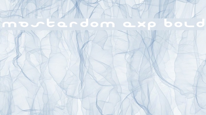 Masterdom Exp Bold Font examples