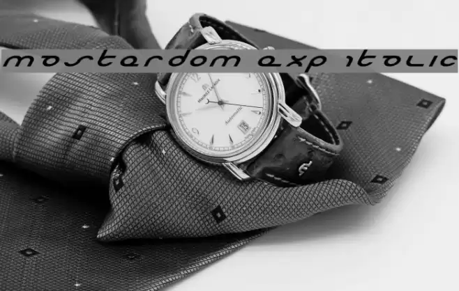 Masterdom Exp Italic Fuentes examples