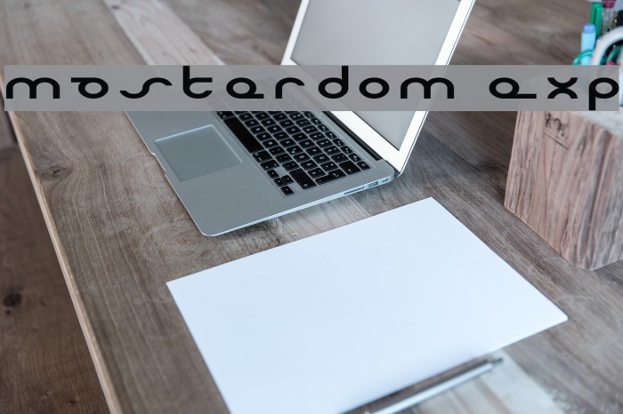 Masterdom Exp Font examples