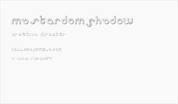Masterdom Shadow Business Card