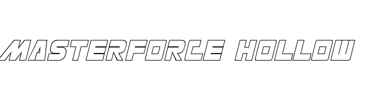 Masterforce Hollow Шрифта