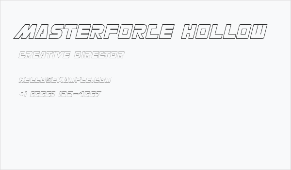 Masterforce Hollow Business Card