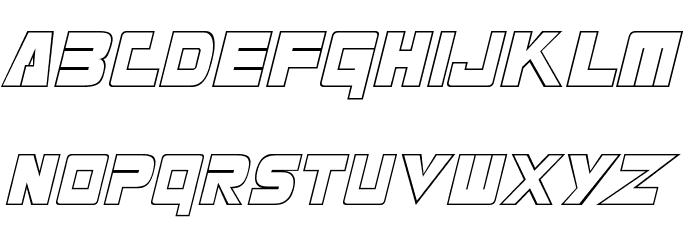Masterforce Hollow Font LOWERCASE