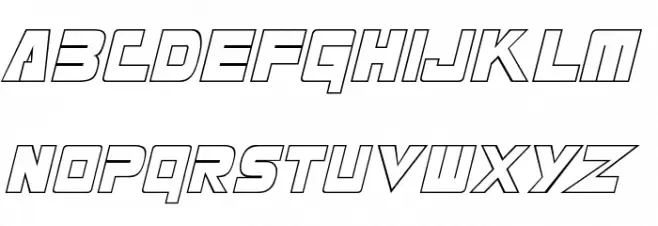 Masterforce Hollow Font LOWERCASE
